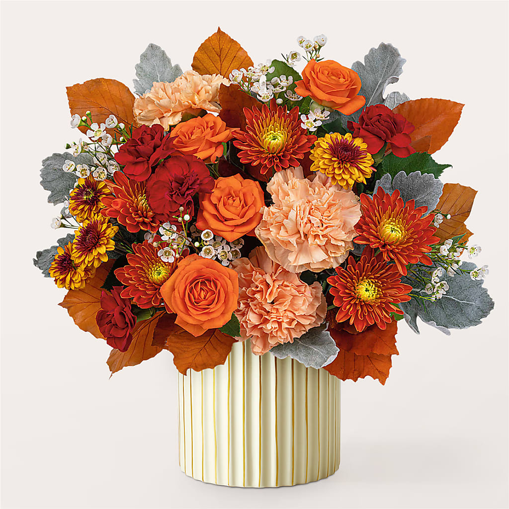 Merlot Bouquet with Ivory Vase –  Micaelas Flowers And Gifts, Tulsa OK