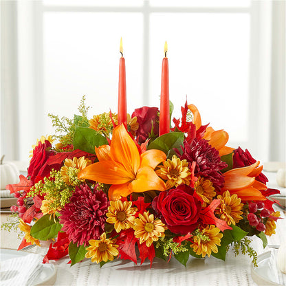 Autumn's Embrace Centerpiece –  Micaelas Flowers And Gifts, Tulsa OK
