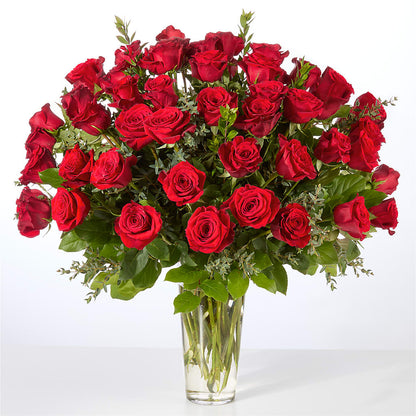 Forever Yours Fifty Stem Red Rose Bouquet –  Micaelas Flowers And Gifts, Tulsa OK